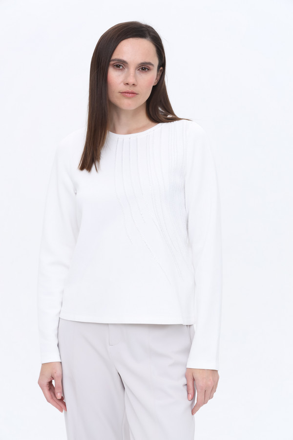 Пуловер Taifun, размер 42, цвет белый - фото 3