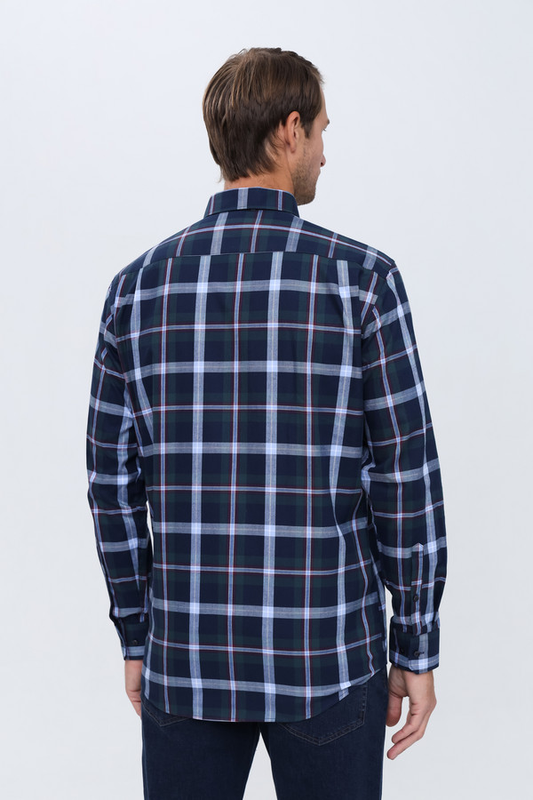 Рубашка с длинным рукавом Seidensticker, размер ворот 42, плечи 52, цвет синий - фото 4