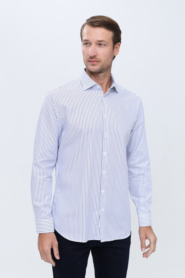 Рубашка с длинным рукавом Seidensticker, размер ворот 41, плечи 50, цвет голубой