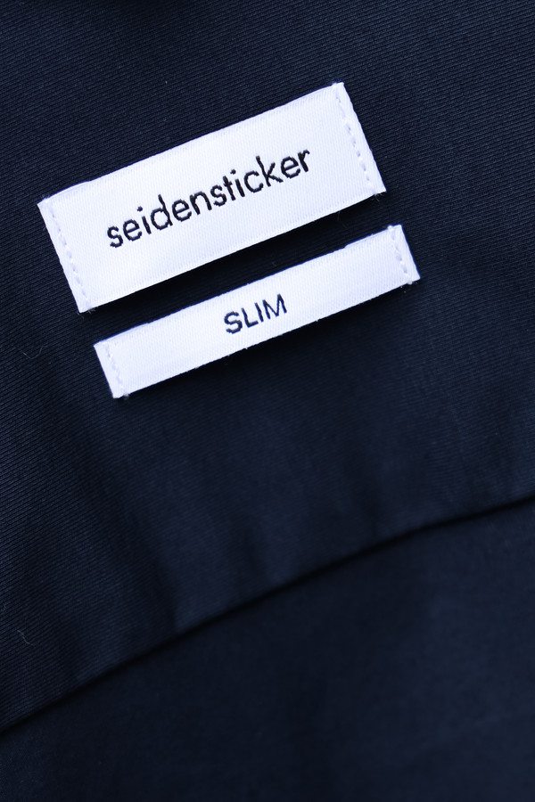 Рубашка с длинным рукавом Seidensticker, размер ворот 41, плечи 50, цвет синий - фото 7