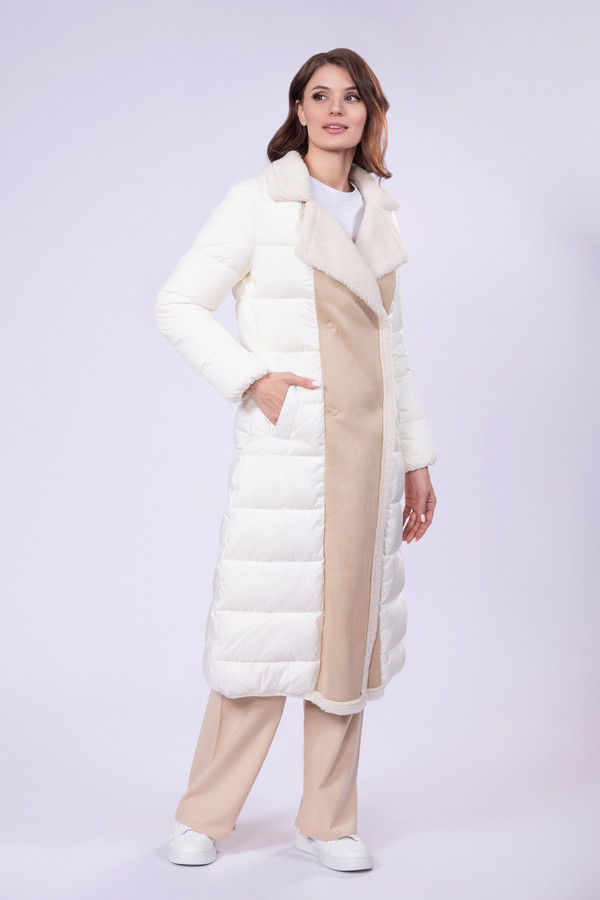Пальто Twin Set, размер 38, цвет белый - фото 2