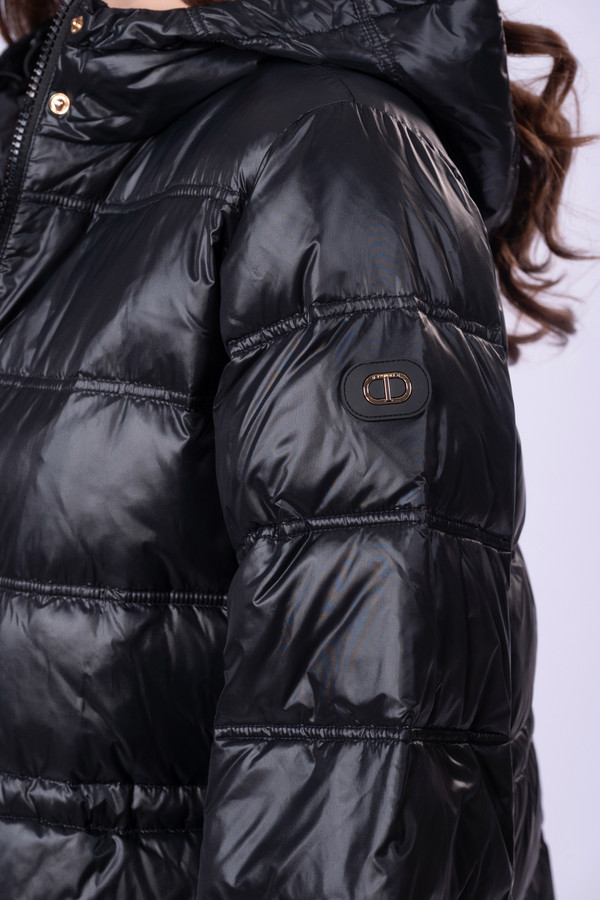 Пальто Twin Set, размер 46, цвет чёрный - фото 5