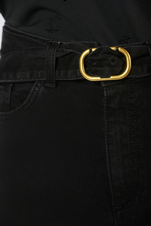 Модные джинсы Twin Set, размер 42-44(L32), цвет чёрный - фото 4