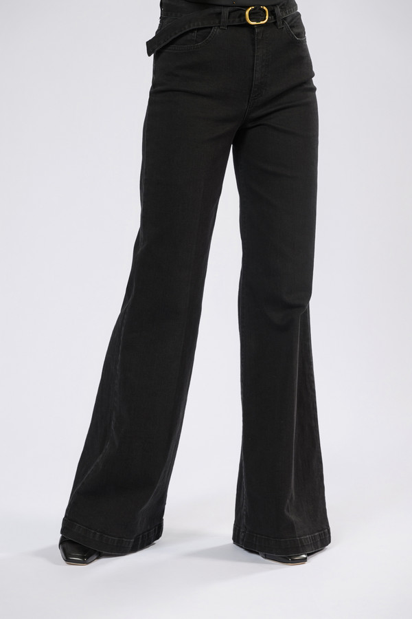 Модные джинсы Twin Set, размер 42-44(L32), цвет чёрный - фото 1