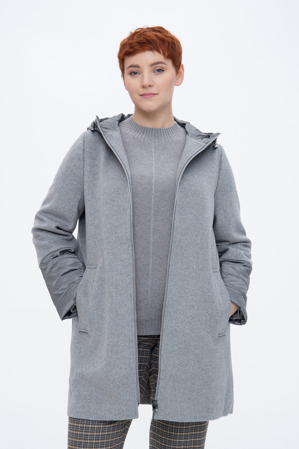 Пальто Olsen, размер 46, цвет серый