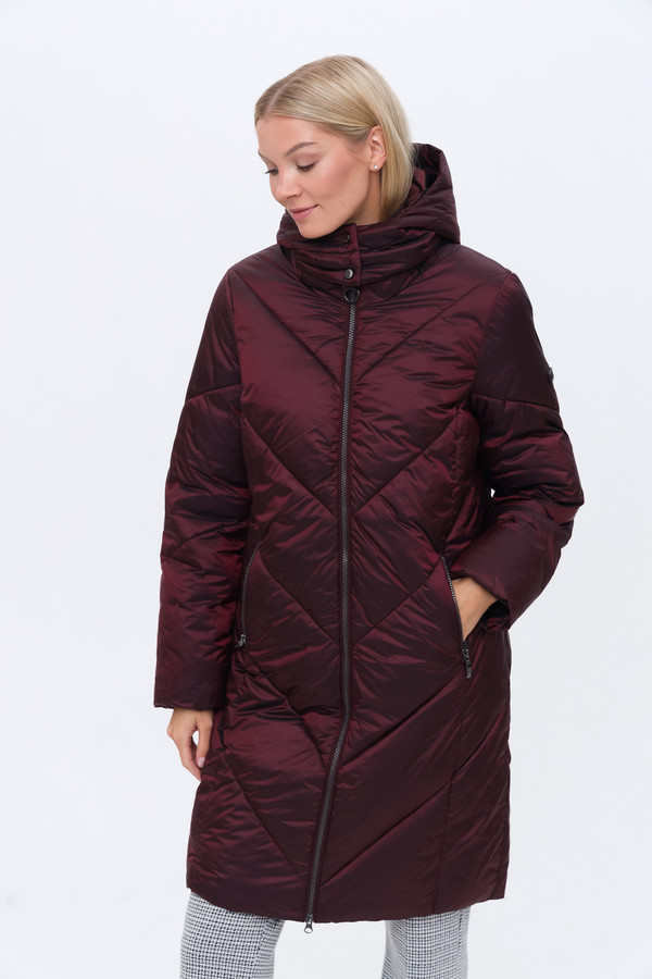 Пальто Olsen, размер 44, цвет бордовый - фото 4