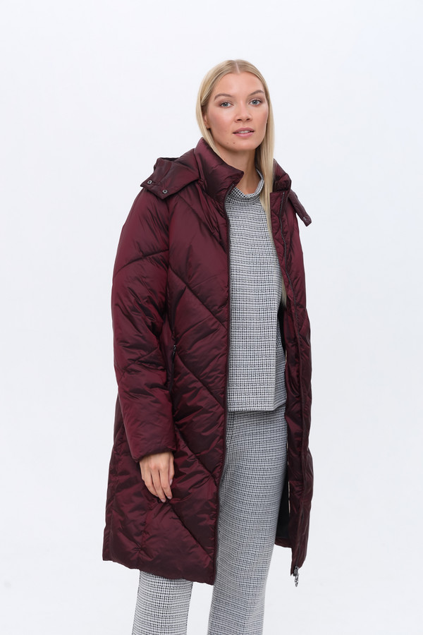 Пальто Olsen, размер 44, цвет бордовый