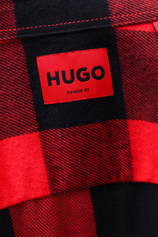 Рубашка Hugo, размер 43-44, цвет красный - фото 8