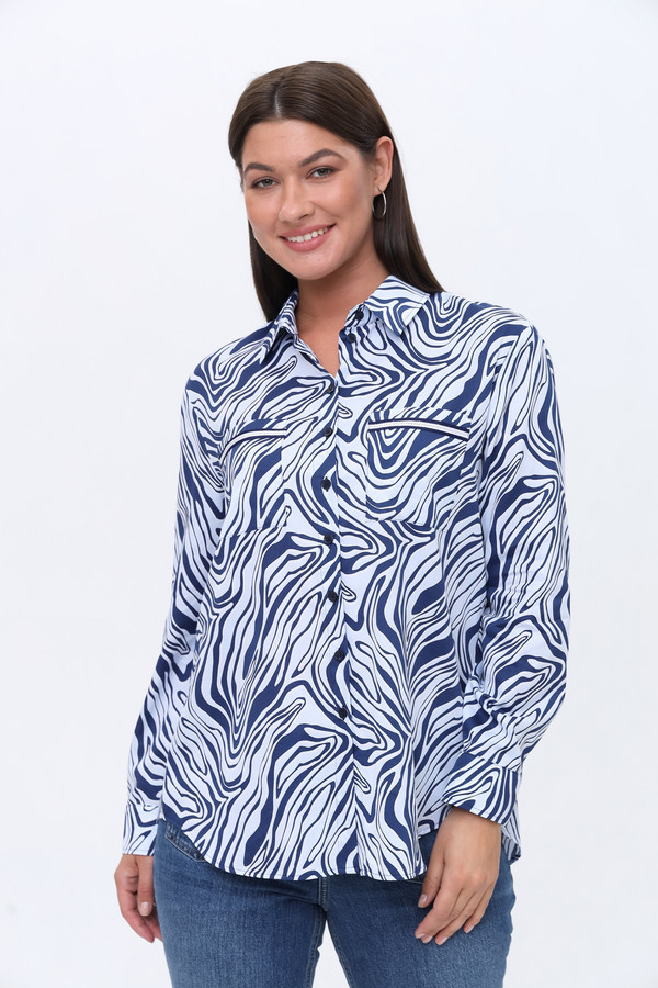 Рубашка с длинным рукавом SE Stenau, размер 48, цвет синий - фото 3