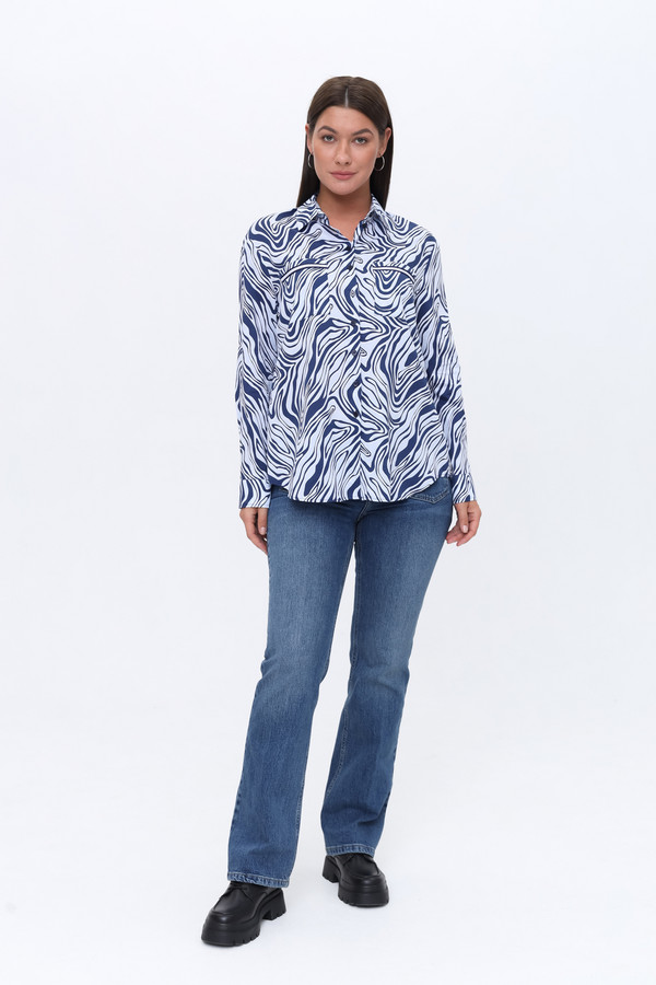 Рубашка с длинным рукавом SE Stenau, размер 48, цвет синий - фото 2