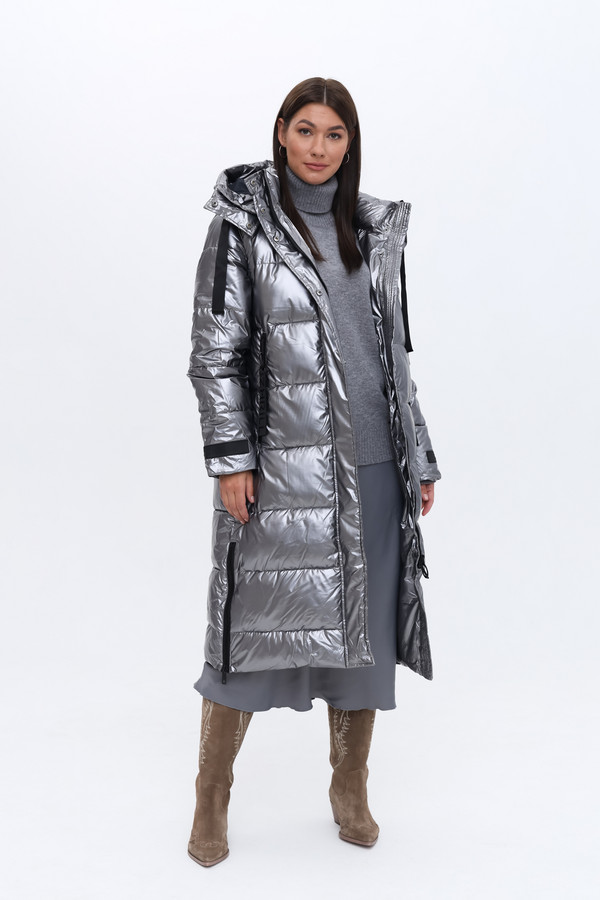 Пальто Zhrill, размер 44-46, цвет серебристый