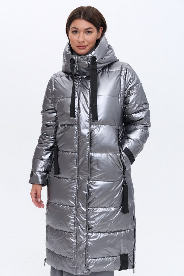 Пальто Zhrill, размер 44-46, цвет серебристый - фото 4