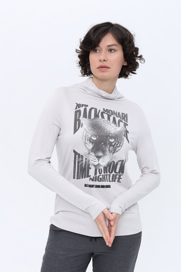 Пуловер Monari, размер 52, цвет серый - фото 3