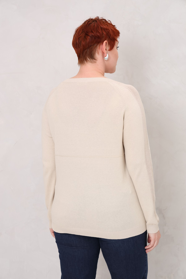 Пуловер Lebek, размер 46, цвет бежевый - фото 4