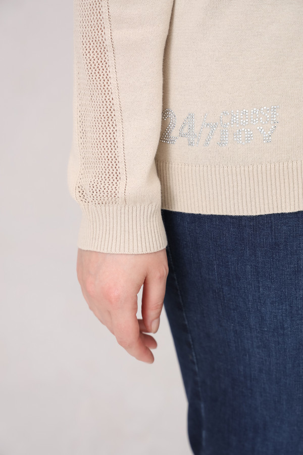 Пуловер Lebek, размер 46, цвет бежевый - фото 7