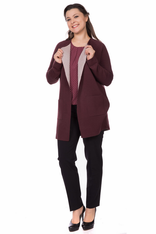 Жакет Comma, размер 44, цвет бордовый - фото 1