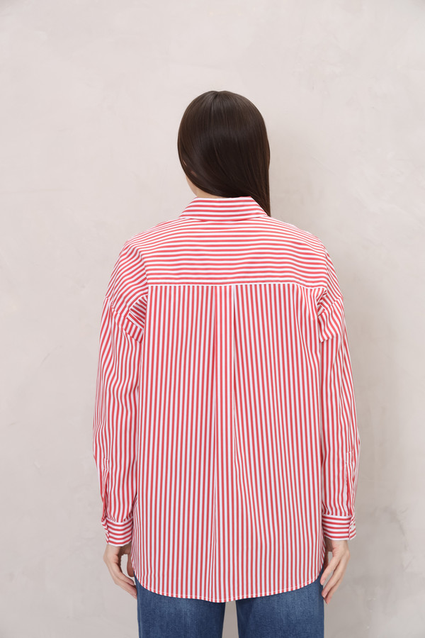Рубашка с длинным рукавом Oui, размер 46, цвет красный - фото 4