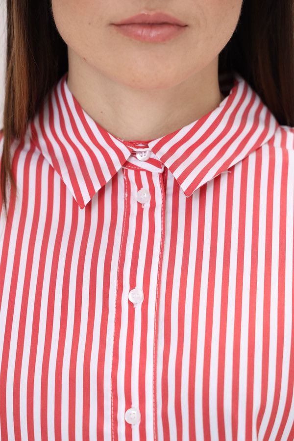 Рубашка с длинным рукавом Oui, размер 46, цвет красный - фото 5