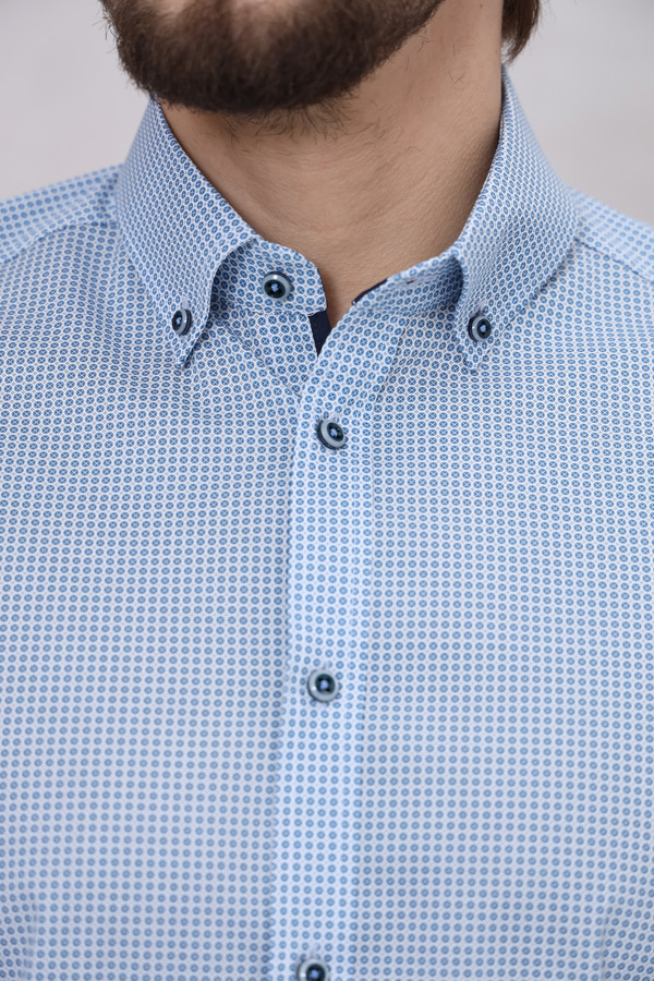 Рубашка с длинным рукавом Venti, размер ворот 44, плечи 56, цвет голубой - фото 5