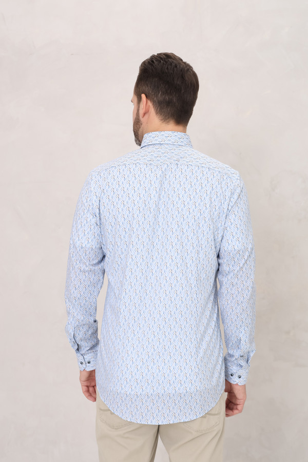 Рубашка с длинным рукавом Venti, размер ворот 40, плечи 48, цвет голубой - фото 5