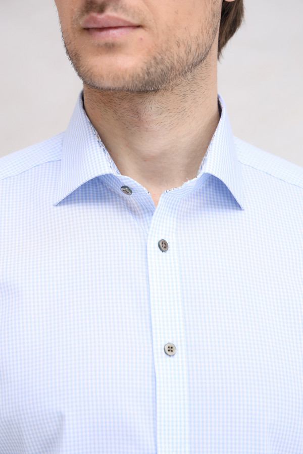 Рубашка с длинным рукавом Venti, размер ворот 43, плечи 54, цвет голубой - фото 5