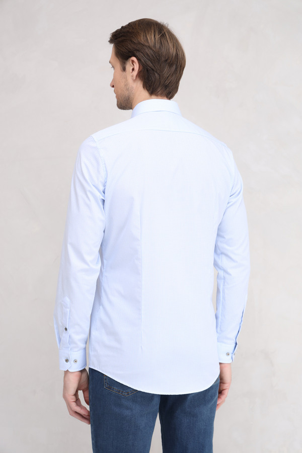 Рубашка с длинным рукавом Venti, размер ворот 43, плечи 54, цвет голубой - фото 4