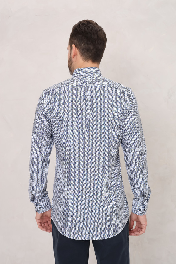 Рубашка с длинным рукавом Venti, размер ворот 44, плечи 56, цвет синий - фото 4