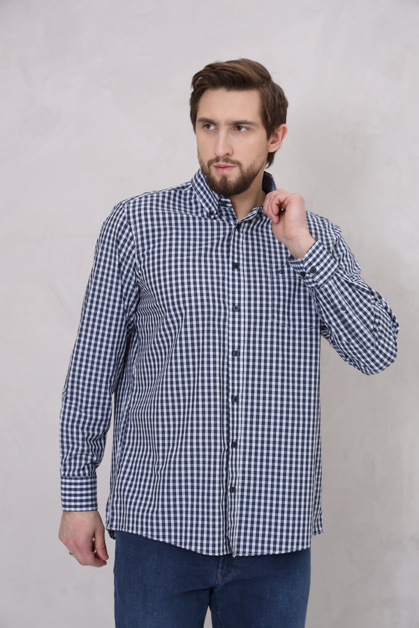 Рубашка с длинным рукавом Casa Moda, размер 58-60, цвет синий - фото 1
