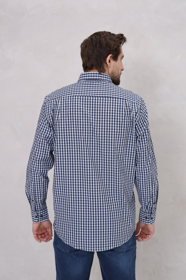 Рубашка с длинным рукавом Casa Moda, размер 58-60, цвет синий - фото 4