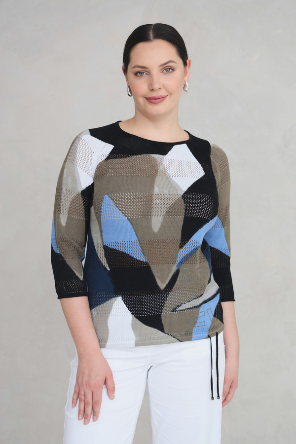Пуловер Rabe collection, размер 50, цвет разноцветный