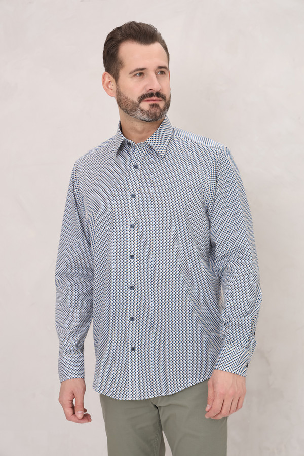 Рубашка с длинным рукавом Casa Moda, размер 58-60, цвет синий