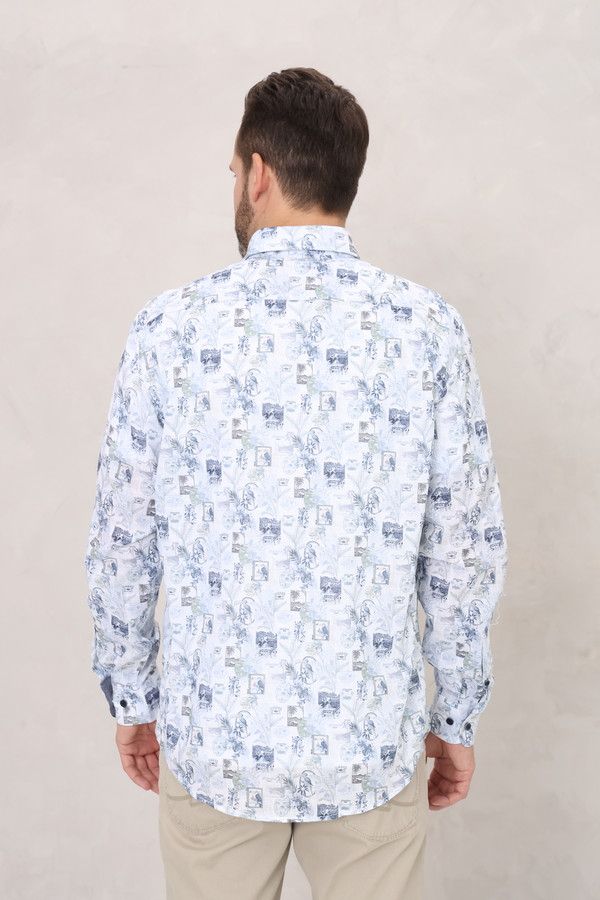 Рубашка с длинным рукавом Casa Moda, размер 58-60, цвет голубой - фото 4