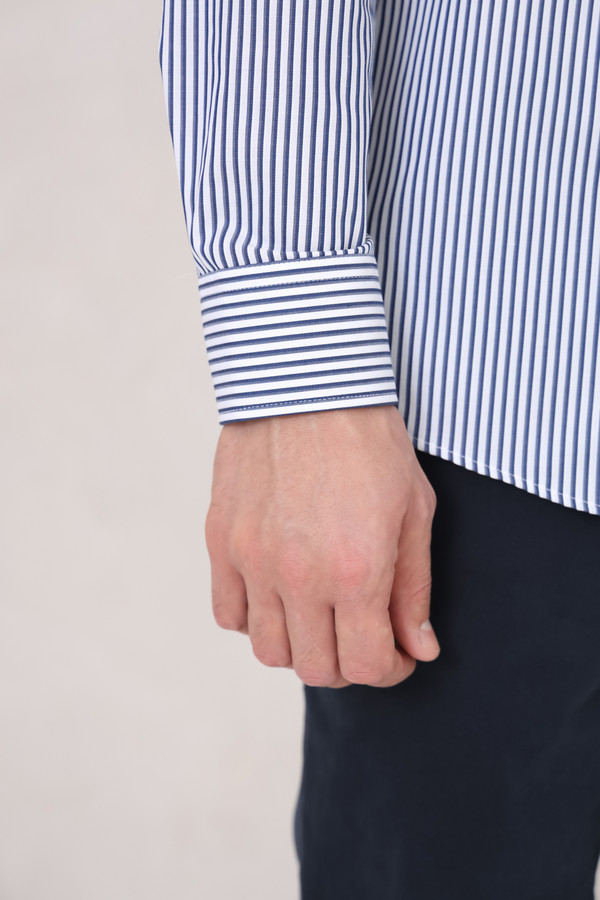 Рубашка с длинным рукавом Venti, размер ворот 42, плечи 52, цвет синий - фото 6