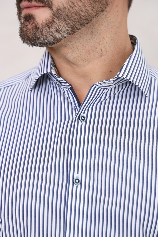 Рубашка с длинным рукавом Venti, размер ворот 42, плечи 52, цвет синий - фото 5