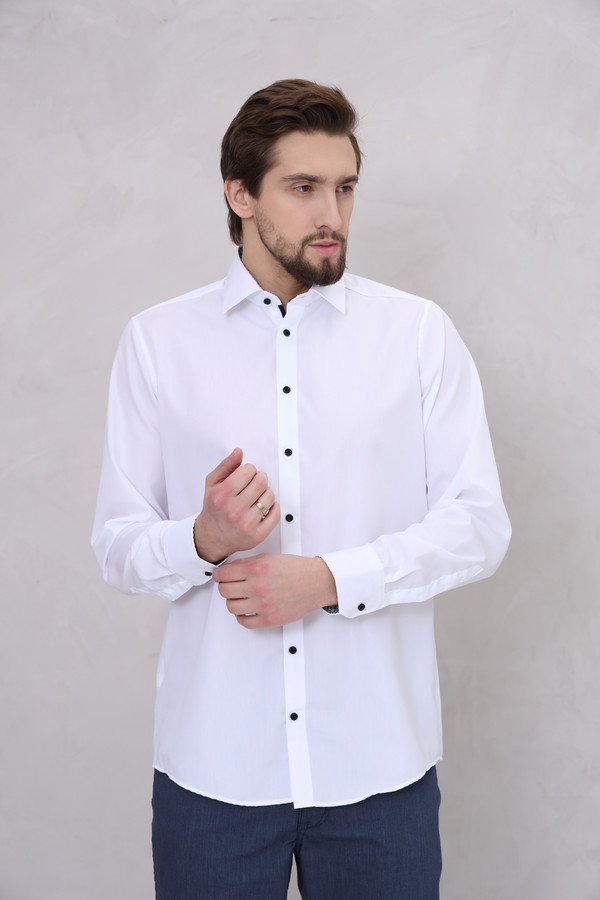 Рубашка с длинным рукавом Venti, размер ворот 43, плечи 54, цвет белый - фото 3