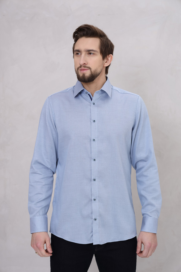 Рубашка с длинным рукавом Venti, размер ворот 44, плечи 56, цвет голубой - фото 3