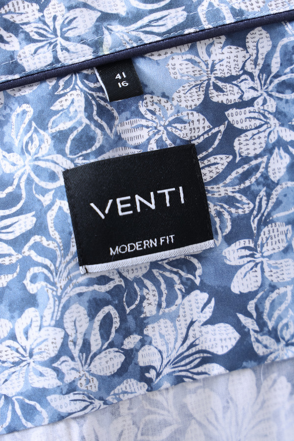 Рубашка с длинным рукавом Venti, размер ворот 44, плечи 56, цвет синий - фото 7