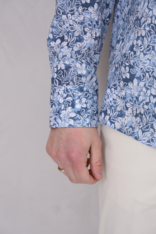Рубашка с длинным рукавом Venti, размер ворот 44, плечи 56, цвет синий - фото 6