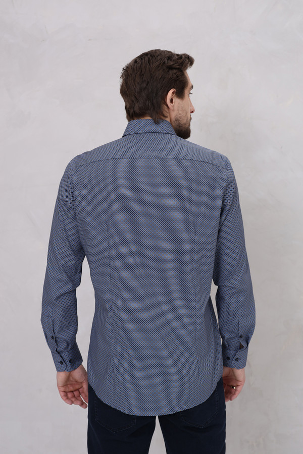 Рубашка с длинным рукавом Venti, размер ворот 43, плечи 54, цвет синий - фото 4