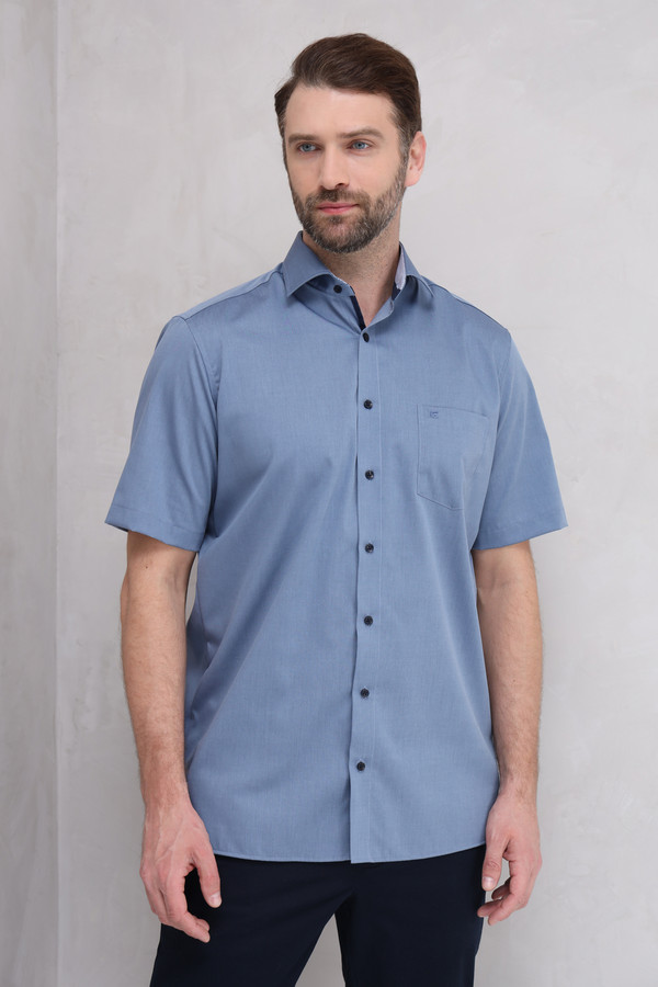 Мужские рубашки с коротким рукавом Casa Moda, размер ворот 40, плечи 48