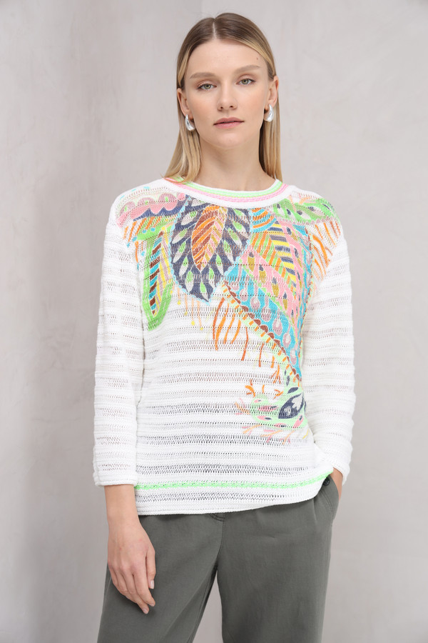 Пуловер Marc Cain, размер 48, цвет белый