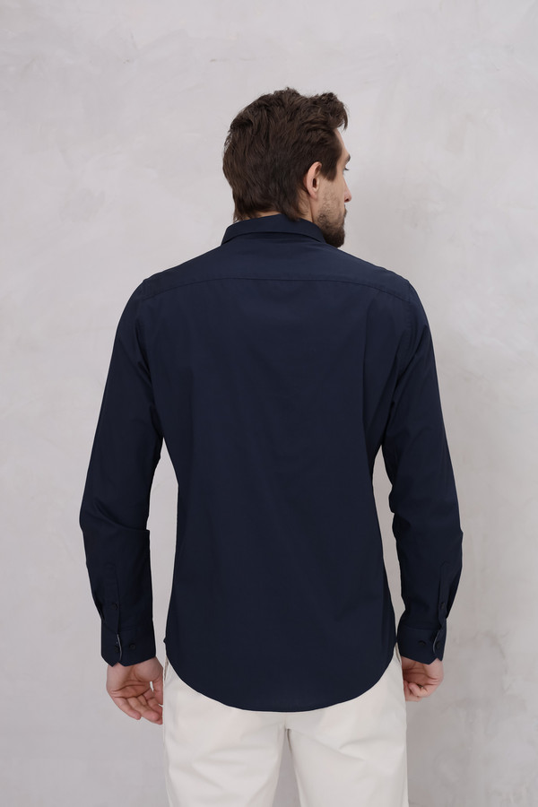 Рубашка с длинным рукавом Lerros, размер 50-52, цвет синий - фото 4