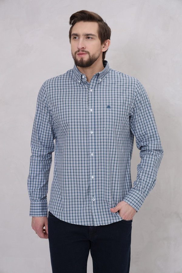 Рубашка с длинным рукавом Lerros, размер 50-52, цвет синий - фото 1