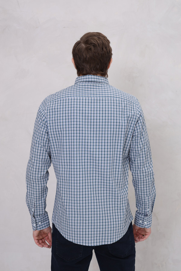 Рубашка с длинным рукавом Lerros, размер 50-52, цвет синий - фото 4