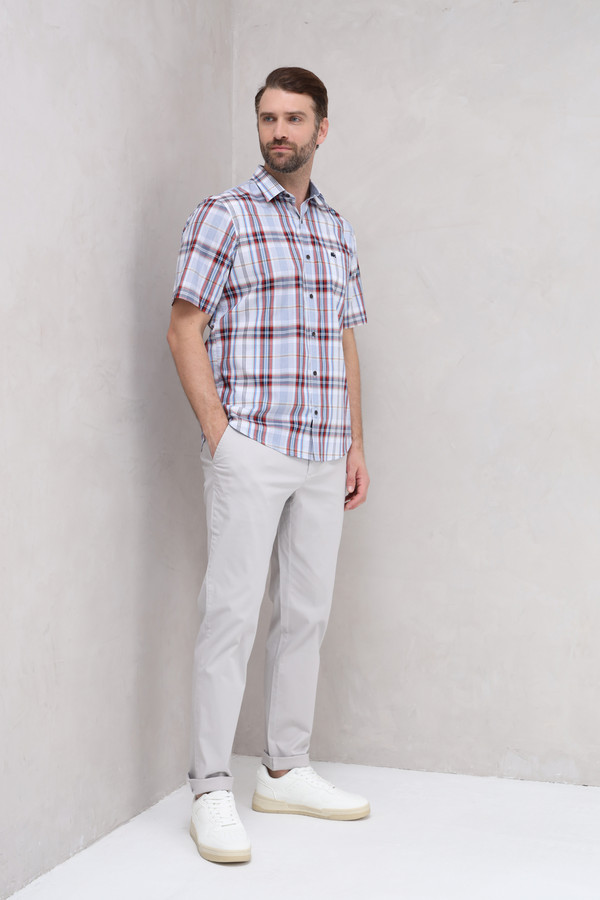 Мужские рубашки с коротким рукавом Lerros, размер 50-52, цвет разноцветный - фото 2