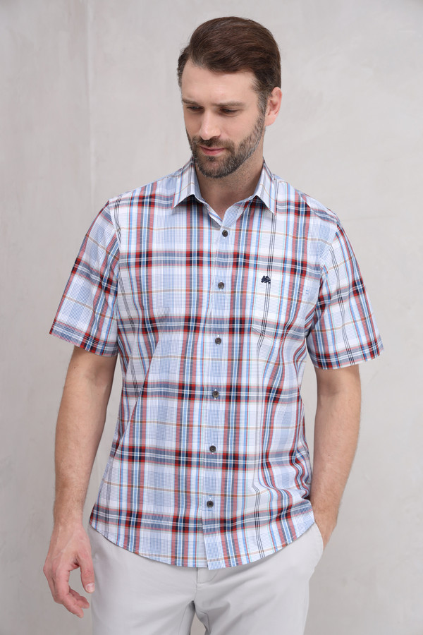 Мужские рубашки с коротким рукавом Lerros, размер 50-52, цвет разноцветный - фото 3