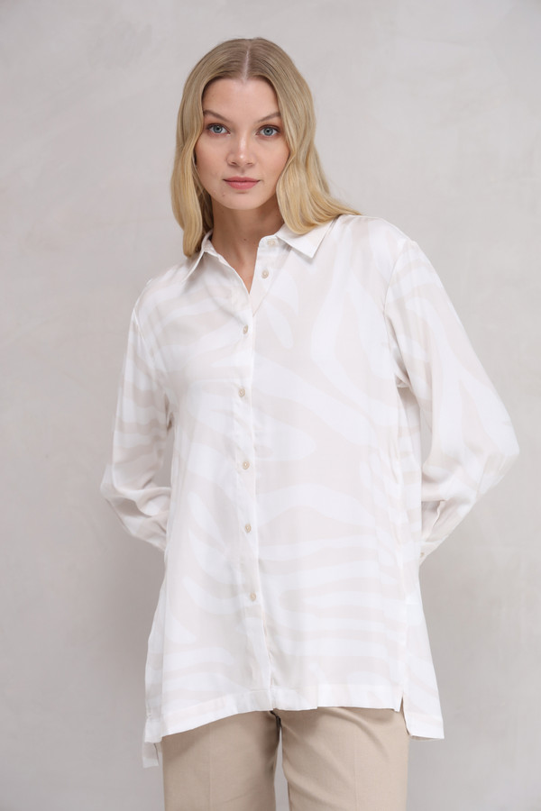 Рубашка с длинным рукавом Broadway, размер 48-50, цвет белый - фото 3