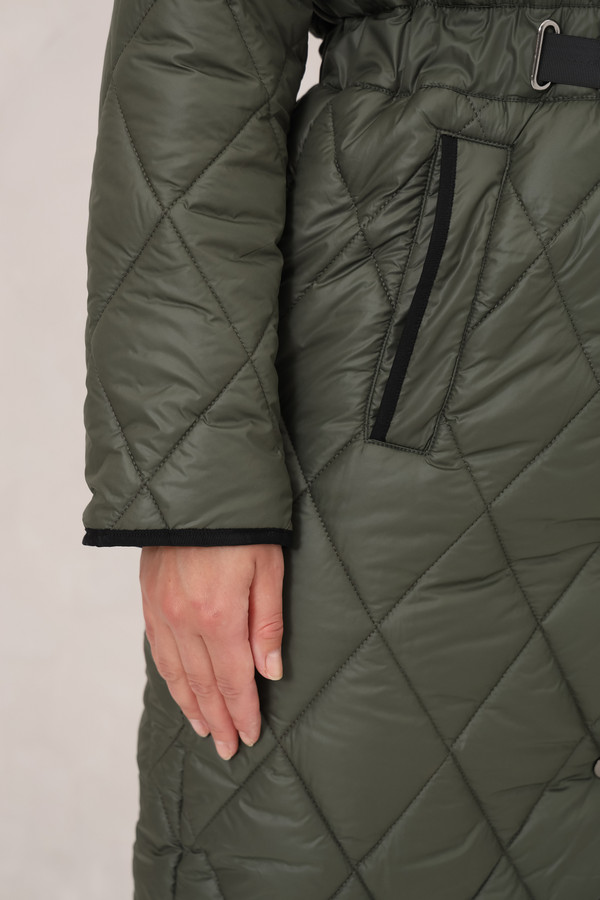 Пальто Electra style, размер 52, цвет зелёный - фото 10