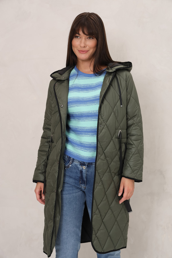 Пальто Electra style, размер 50, цвет зелёный - фото 3