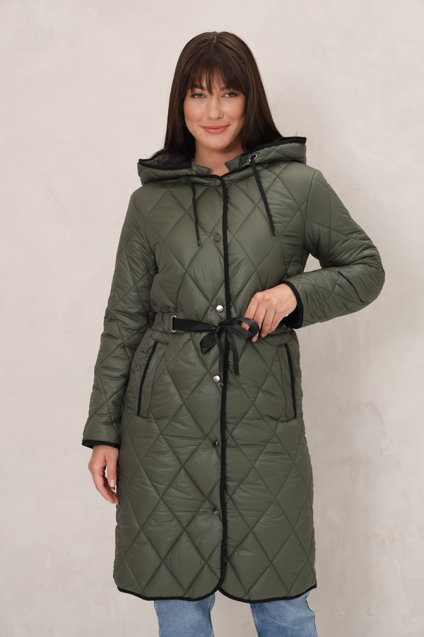 Пальто Electra style, размер 52, цвет зелёный